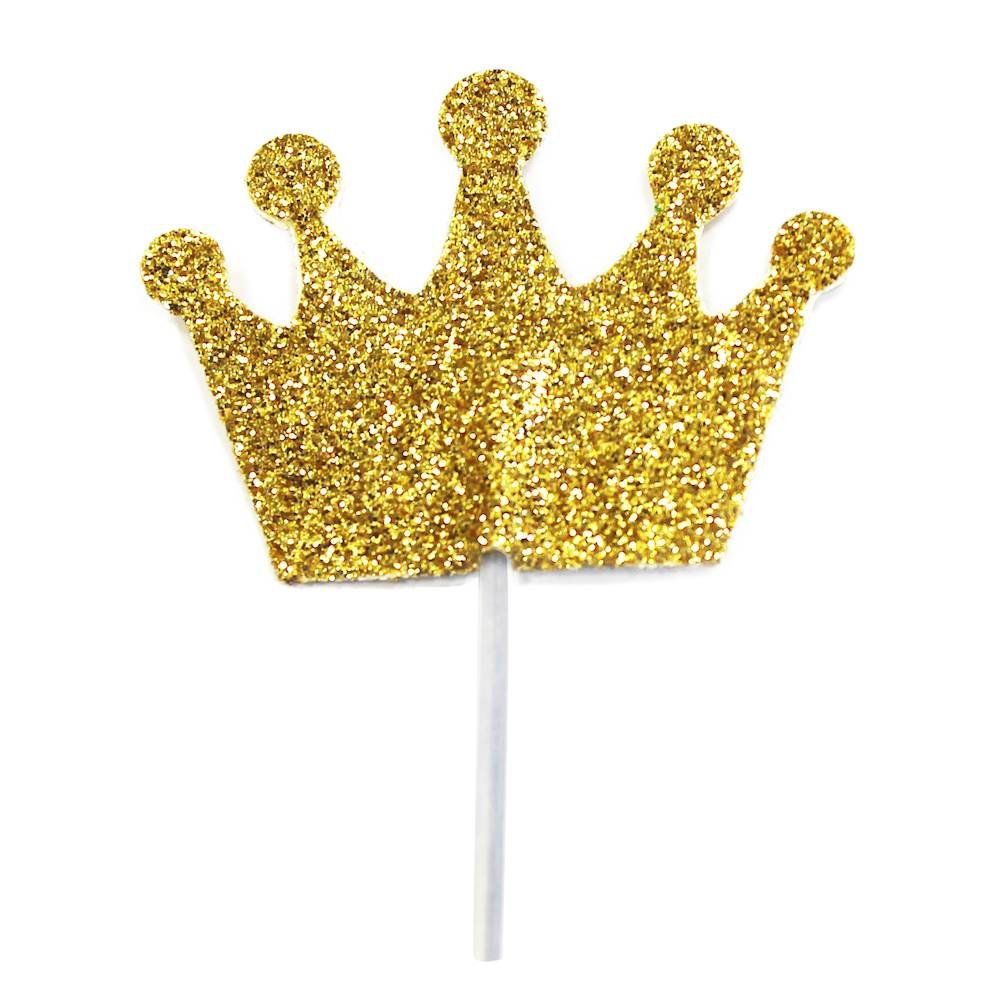 Kroon Cupcake Toppers - 12 stuks - goud