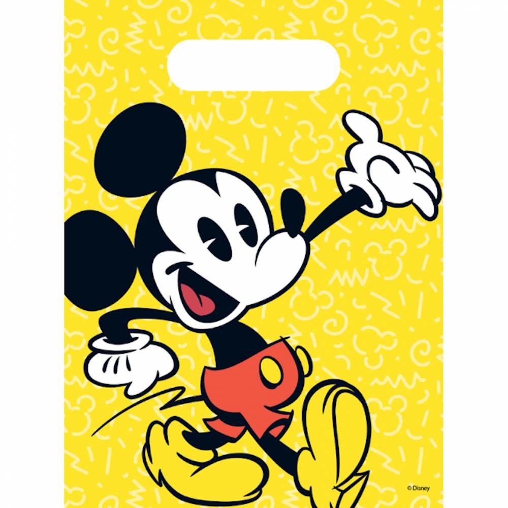 Mickey Super Cool Uitdeelzakjes - 6 stuks - Mickey Mouse Feestartikelen