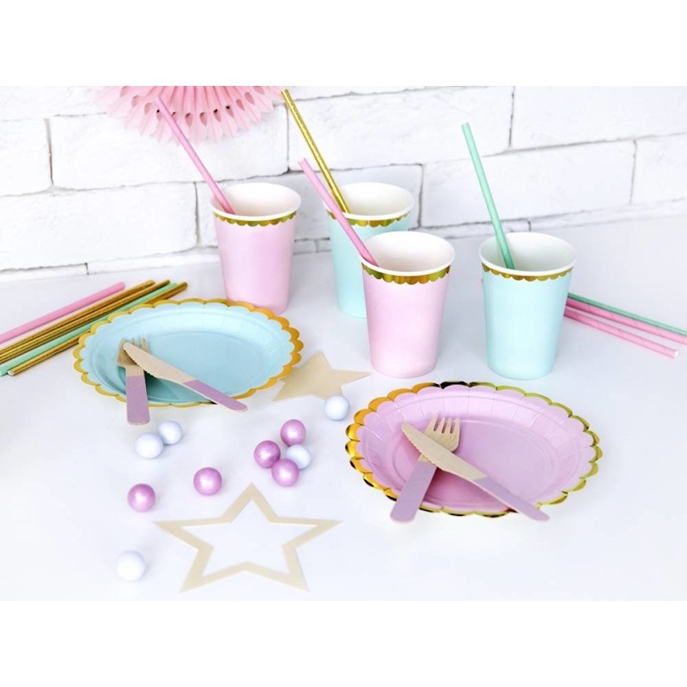Bekers Mint & Goud - 6 stuks