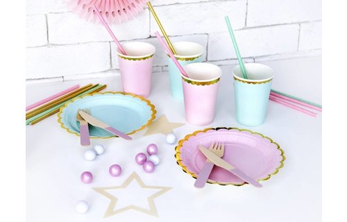 Bekers Mint & Goud - 6 stuks