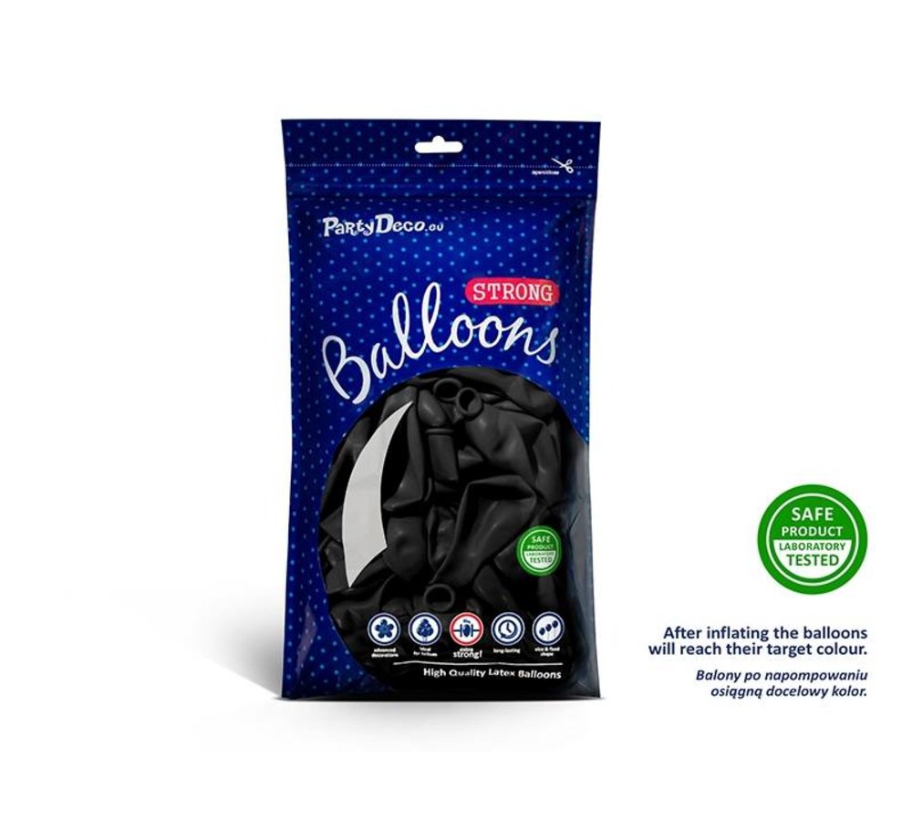 Ballon Zwart - 10 stuks - 30 cm