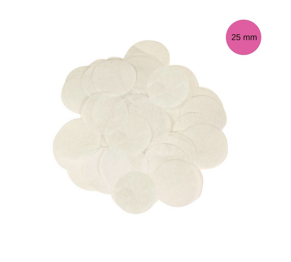 Witte Tissue Confetti - per zak - 14 gr