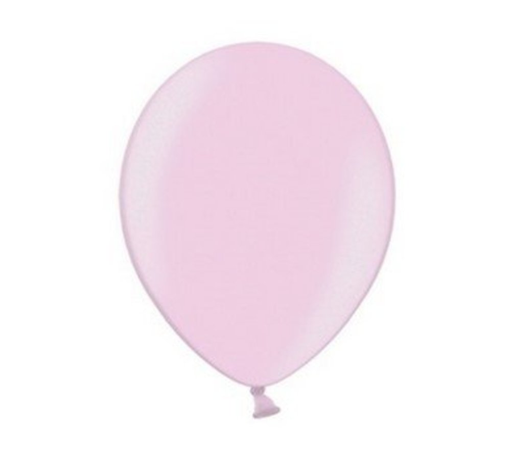 Metallic Ballonnen Lichtroze - 50 stuks - 30 cm
