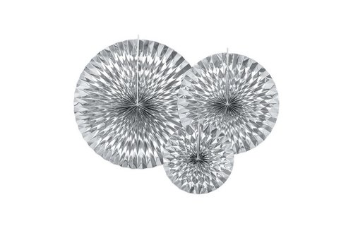 Waaiers Zilver - 3 stuks - 3 maten