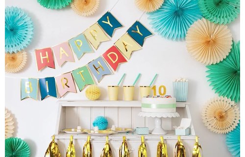 Slinger 'Happy Birthday' Trendy - per stuk - Verjaardagsslinger