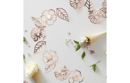Ditsy Floral Bloemenslinger Roségoud - per stuk - Boho Chic