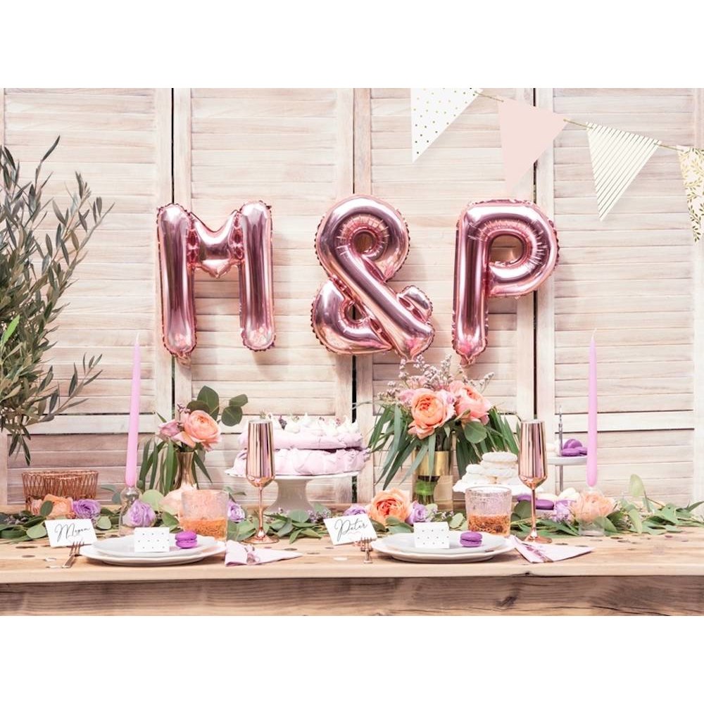 Mini Symbool Folieballon Roségoud - per stuk - 35 cm