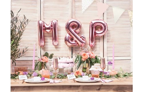Mini Symbool Folieballon Roségoud - per stuk - 35 cm