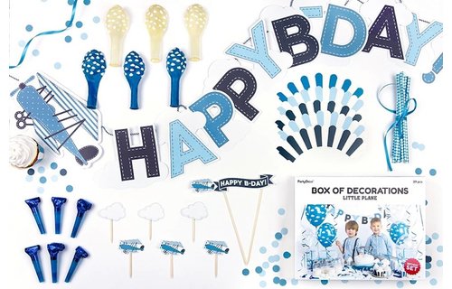 Feestpakket Vliegtuigjes - set van 39 items - Party box voor een vliegtuigfeestje