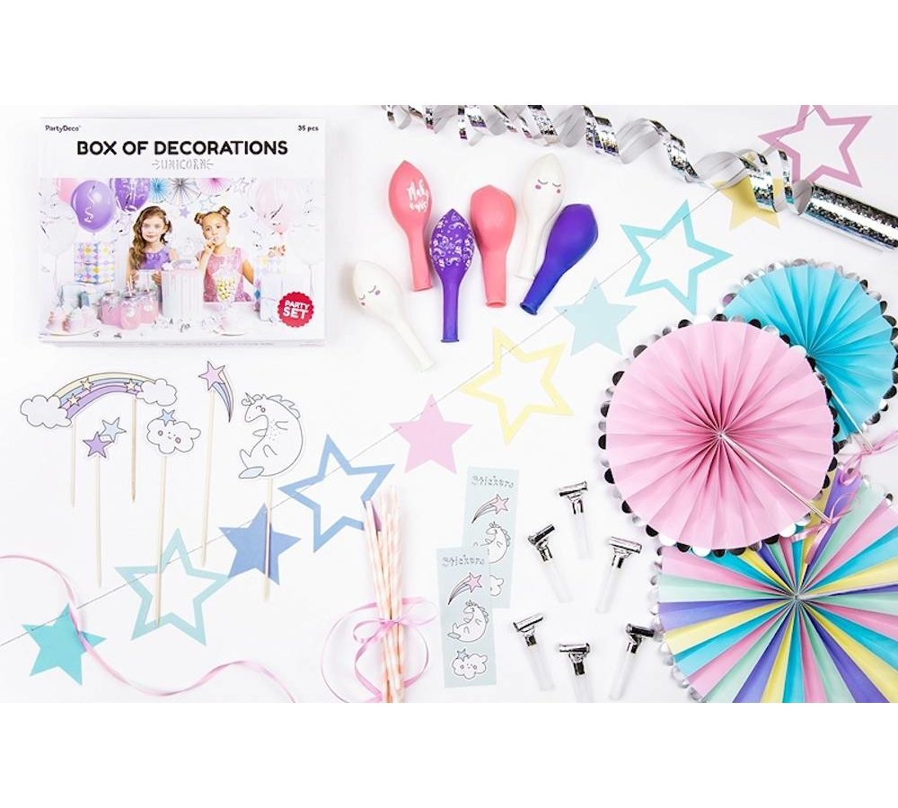 Feestpakket Unicorn - set van 35 items - Party box voor een unicorn feestje