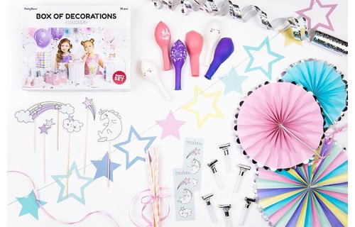 Feestpakket Unicorn - set van 35 items - Party box voor een unicorn feestje