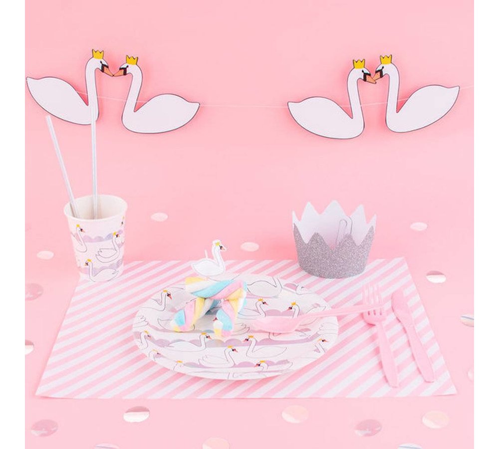 Swan Borden - 8 stuks - 23 cm (papier)