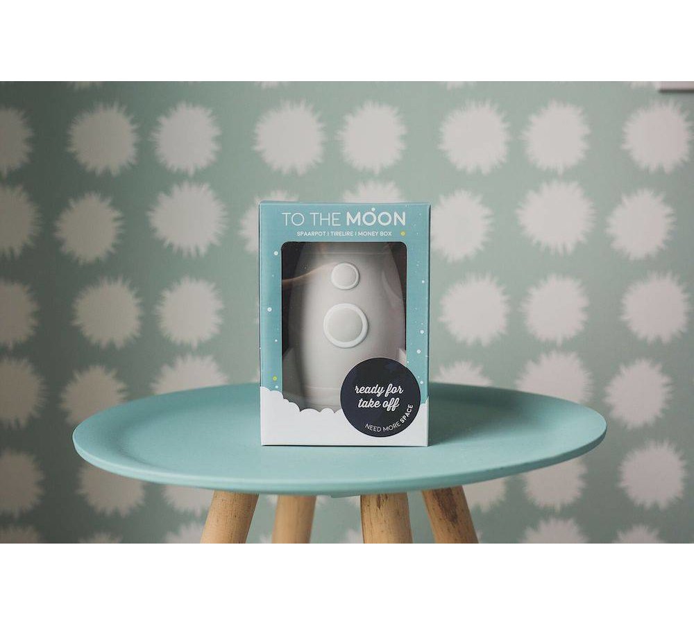 Raket Spaarpot (Galaxy) Wit - per stuk - Spaarpotten