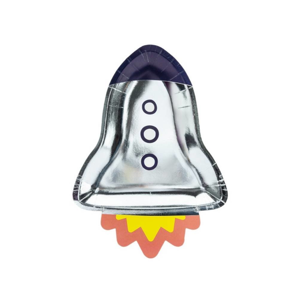 Space Party Borden (Raket) - 6 stuks - Space feestartikelen en versiering