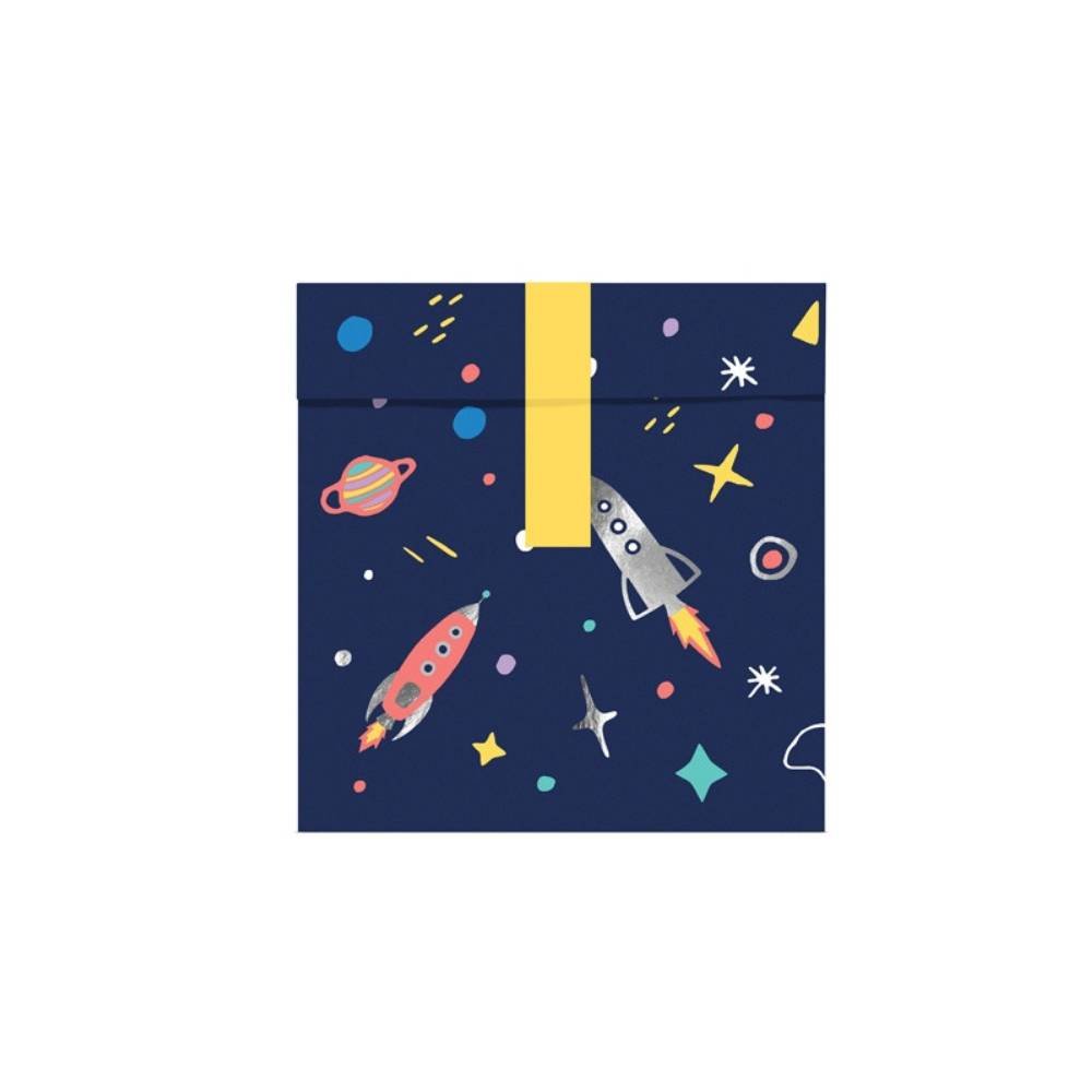 Space Party Traktatie Zakjes met Stickers - 6 stuks - Space traktaties
