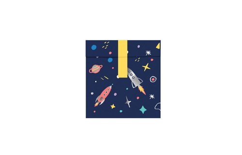 Space Party Traktatie Zakjes met Stickers - 6 stuks - Space traktaties