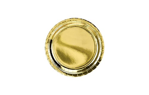Gouden Borden Metallic - 6 stuks - 23 cm - feestartikelen en versiering goud