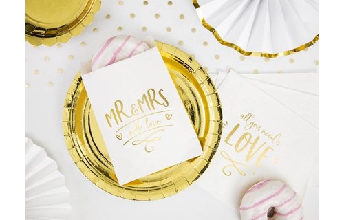 Gouden Borden Metallic - 6 stuks - 23 cm - feestartikelen en versiering goud