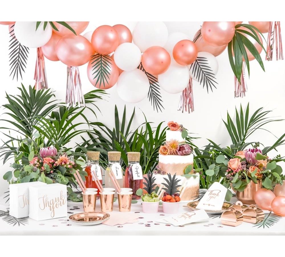Roségouden Bordjes Metallic - 6 stuks - 18 cm - feestartikelen en versiering rose goud