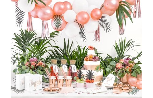 Roségouden Bordjes Metallic - 6 stuks - 18 cm - feestartikelen en versiering rose goud