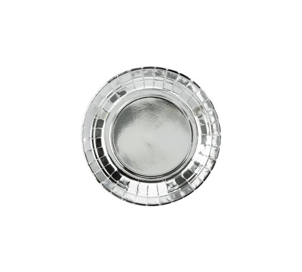 Zilveren Bordjes Metallic - 6 stuks - 18 cm - feestartikelen en versiering zilver