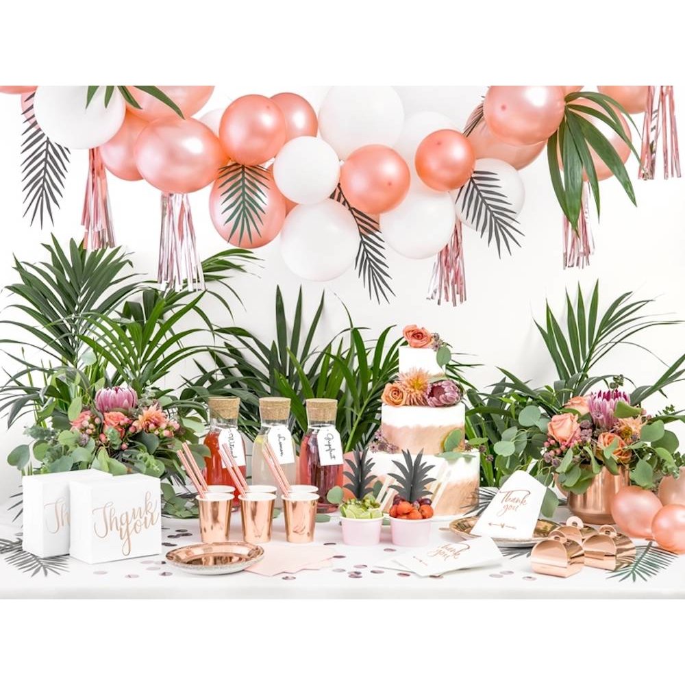 Roségouden Bekers Metallic - 6 stuks - feestartikelen en versiering rose goud