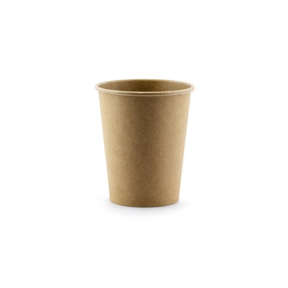 Kraft Bekers - 6 stuks - feestartikelen en versiering kraft