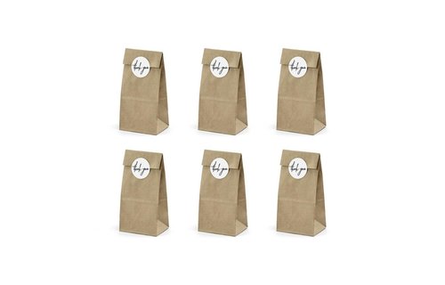 Zakjes Kraft - Set van 6 - Traktatie Zakjes