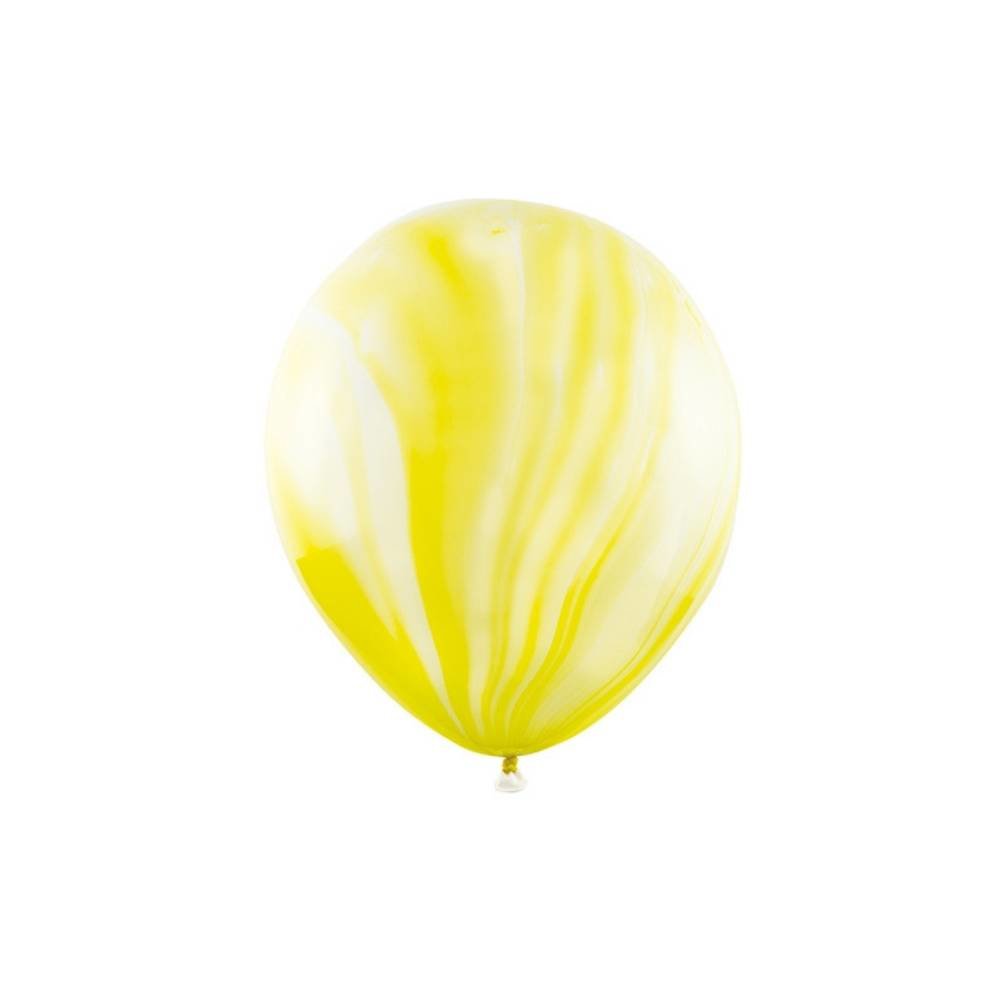 Marble Ballonnen Geel - 6 stuks - 30 cm - Marmer Ballonnen