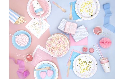 Boy or Girl Servetten - 20 stuks - Baby gender reveal feestartikelen