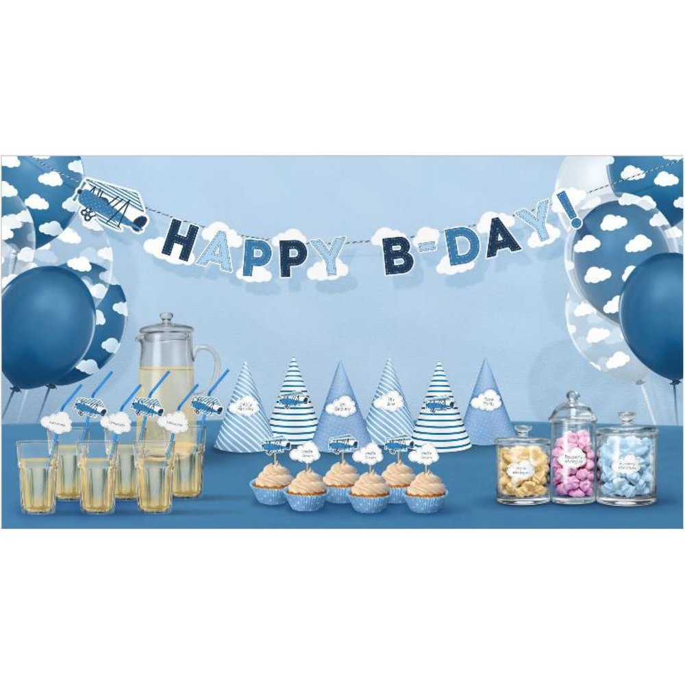 Ballon Wolkjes Blauw - 6 stuks - 30 cm