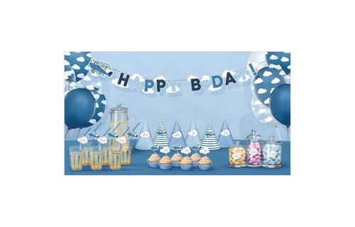 Ballonnen met Wolkjes (Blauw) - 6 stuks - 30 cm