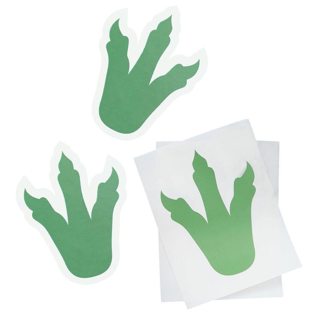 Roarsome Pootafdruk Stickers - 6 stuks - Dinosaurus Feestartikelen
