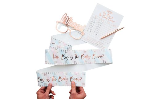 Babyshower Buik Meetlint - set - Baby shower Spelletjes
