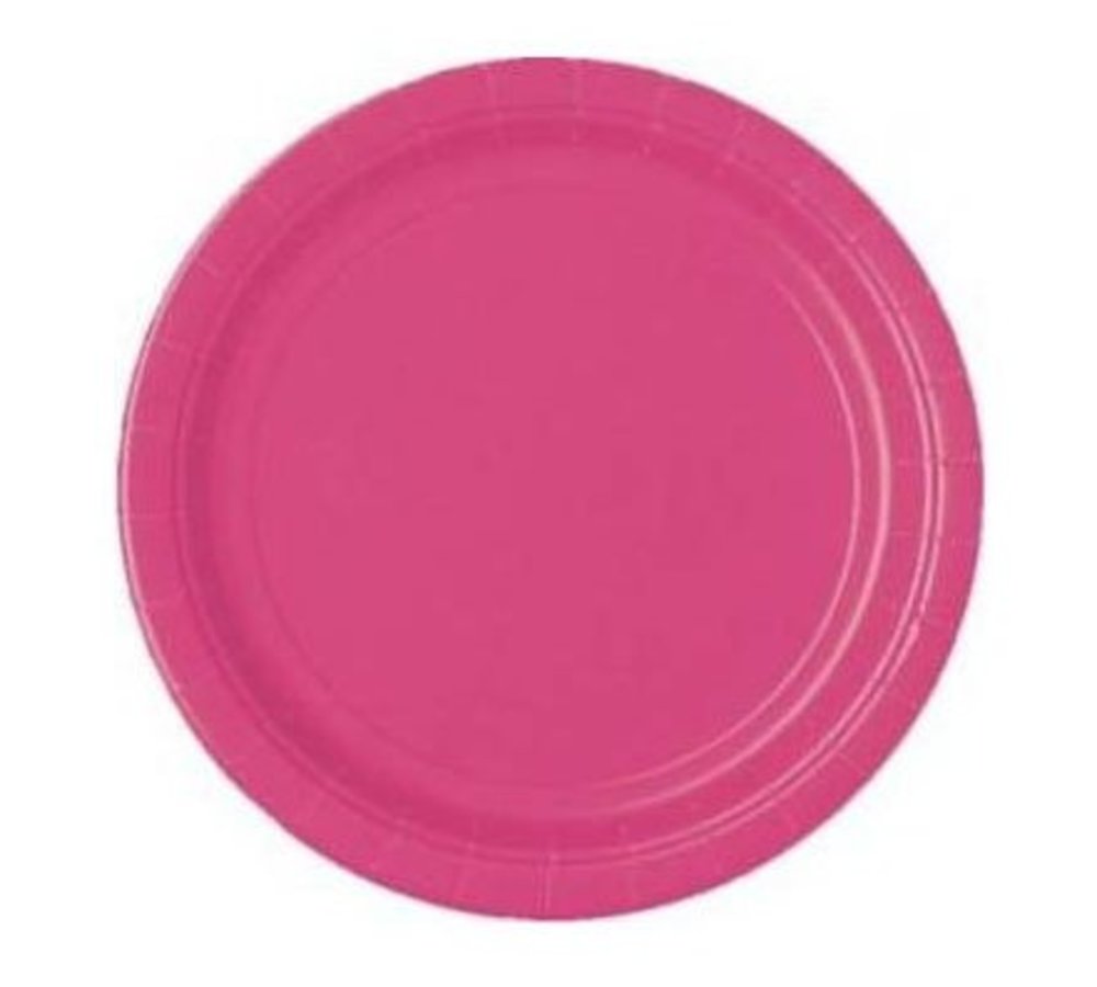 Roze Borden - 16 stuks - 23 cm