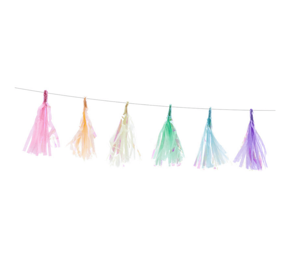 Mini Tasselslinger Pastel - per stuk - Pastel feestversiering