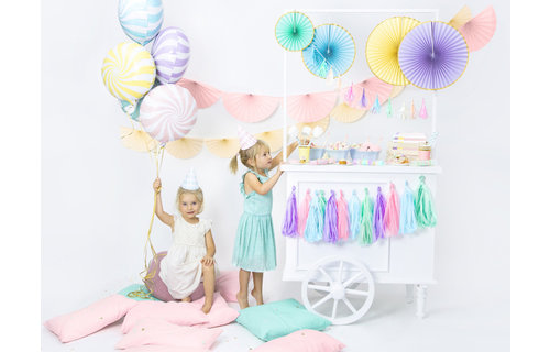 Mini Tasselslinger Pastel - per stuk - Pastel feestversiering