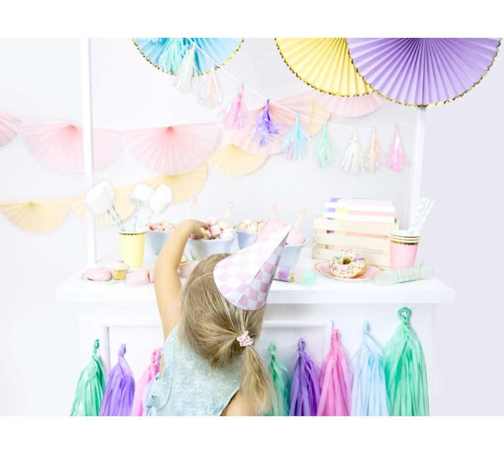 Mini Tasselslinger Pastel - per stuk - Pastel feestversiering