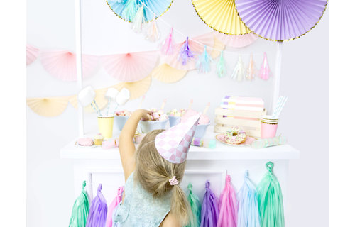 Mini Tasselslinger Pastel - per stuk - Pastel feestversiering