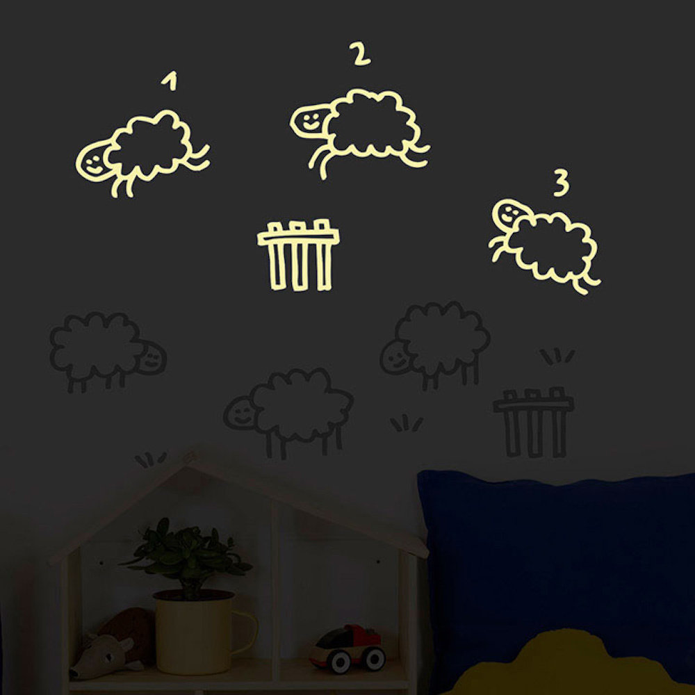 Muursticker Schaapjes Tellen - per stuk - Wall stickers voor kinderkamers
