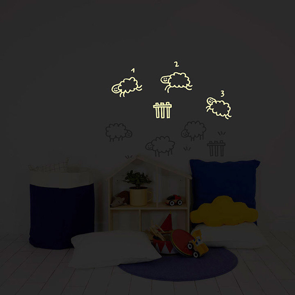 Muursticker Schaapjes Tellen - per stuk - Wall stickers voor kinderkamers