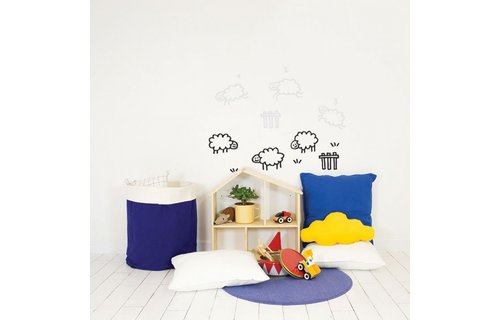 Muursticker Schaapjes Tellen - per stuk - Wall stickers voor kinderkamers