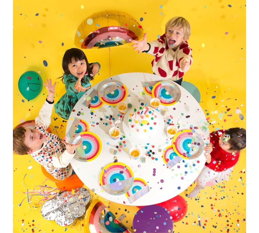 Regenboog folieballon - per stuk
