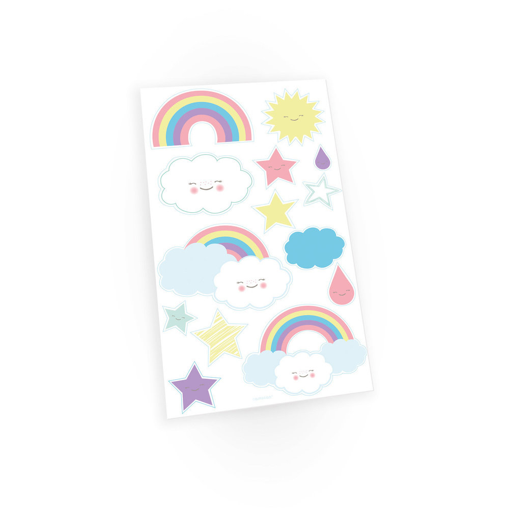 Rainbow & Cloud Plaktatoeages -14 stuks - Regenboog en Wolk Tattoos