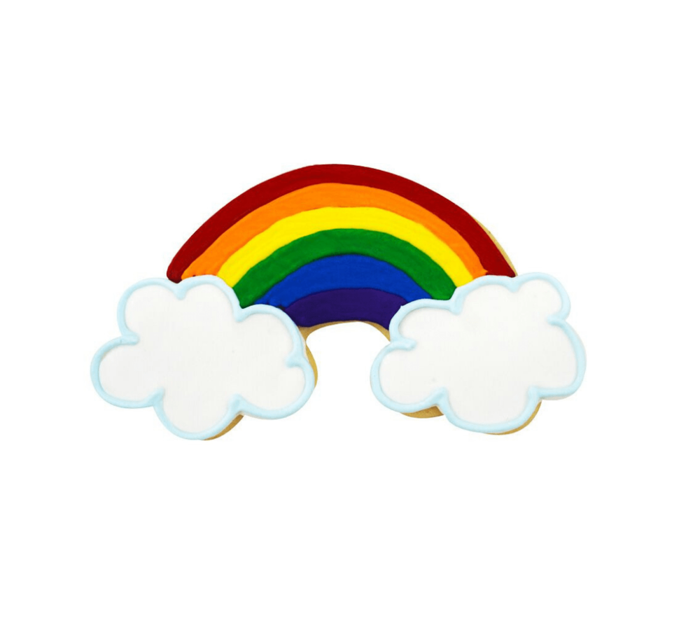 Cookie Cutter (Uitsteker) Regenboog met wolkjes - per stuk - uitsteekvormen