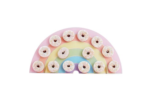 Donut Wand Pastel Rainbow - per stuk - Regenboog pastel feestartikelen