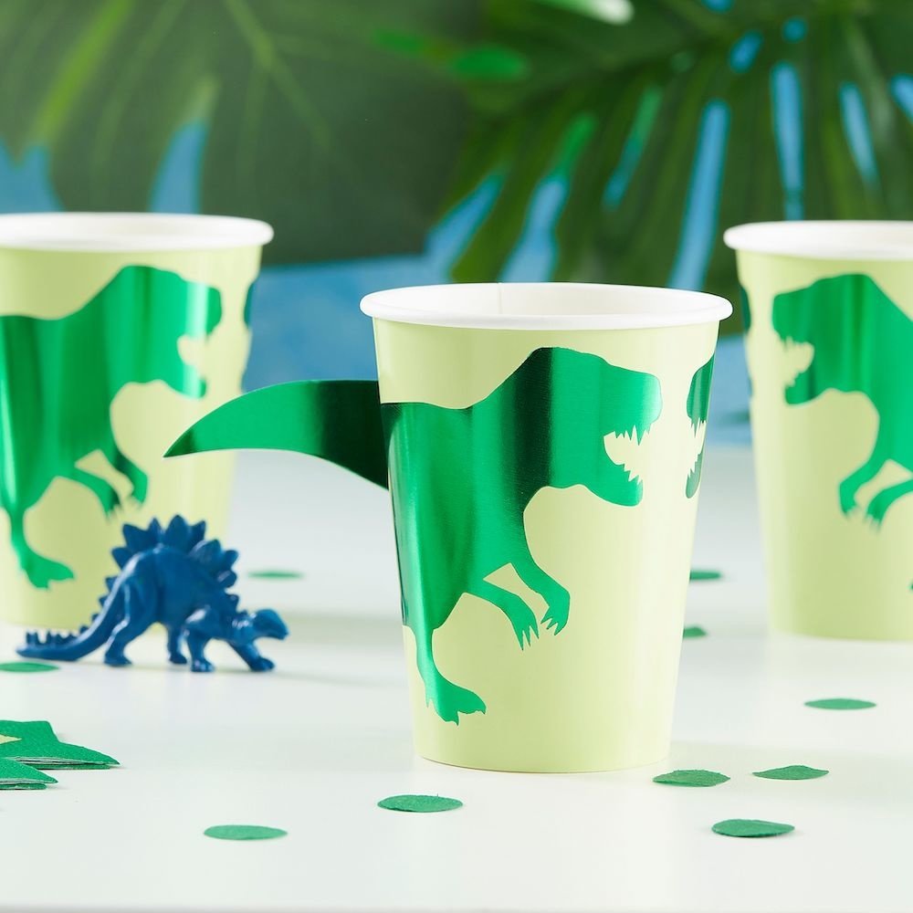 Roarsome Dinosaurus Bekers - 8 stuks - Dinosaurus Feestartikelen