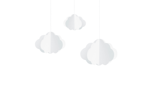 Wolkjes Hangdecoraties - set van 3 - Wolkjes Feestartikelen
