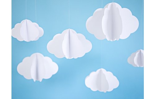 Wolkjes Hangdecoraties - set van 3 - Wolkjes Feestartikelen