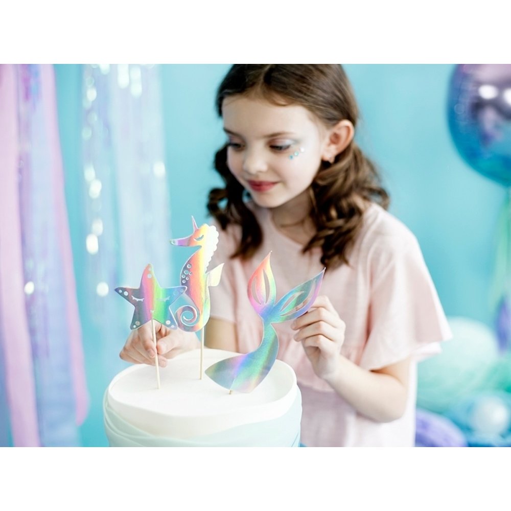 Mermaid Party Taart Toppers - set van 3 - Mermaid Feestartikelen